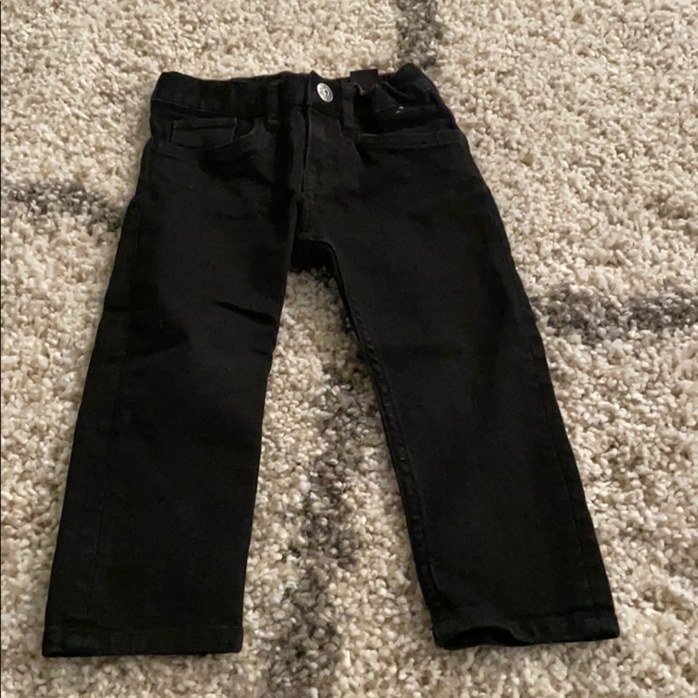 Black Toddler Boy Jeans. Adjustable.Good condition